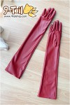 ถุงมือหนัง ยาว 50 cm สีแดง